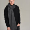 Biston fashion ανδρικό πλεχτό κασκόλ 40-501-004 DK GREY