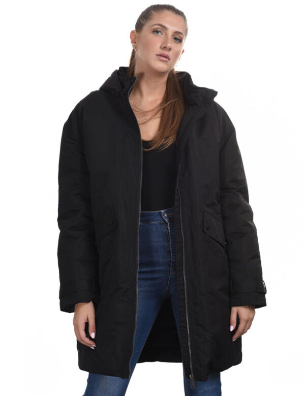 Splendid fashion γυναικείο μακρύ μπουφάν 44-101-078 BLACK