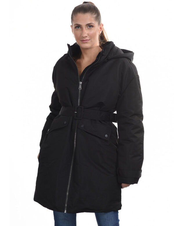 Splendid fashion γυναικείο μακρύ μπουφάν 44-101-078 BLACK