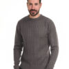 Smart fashion ανδρική πλεχτή  μπλούζα 44-206-004 DK GREY