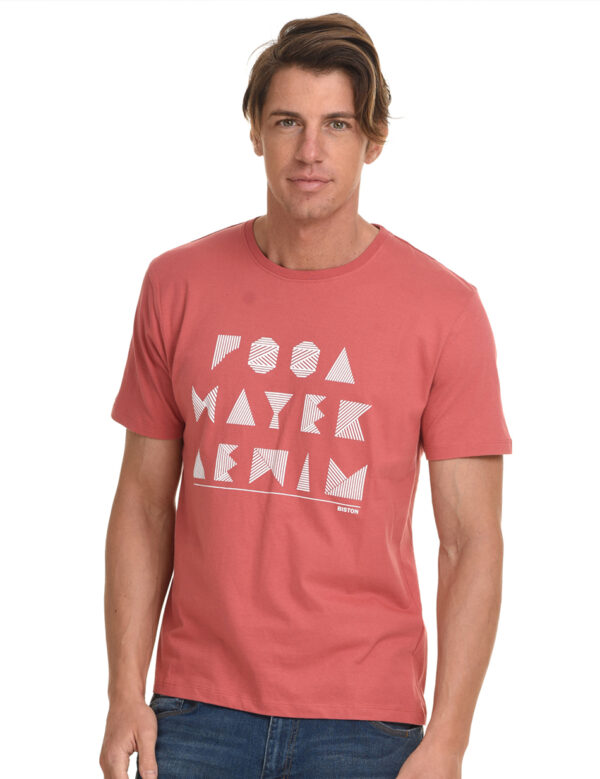 Biston fashion ανδρικό t-shirt 45-206-043 RUSTY RED