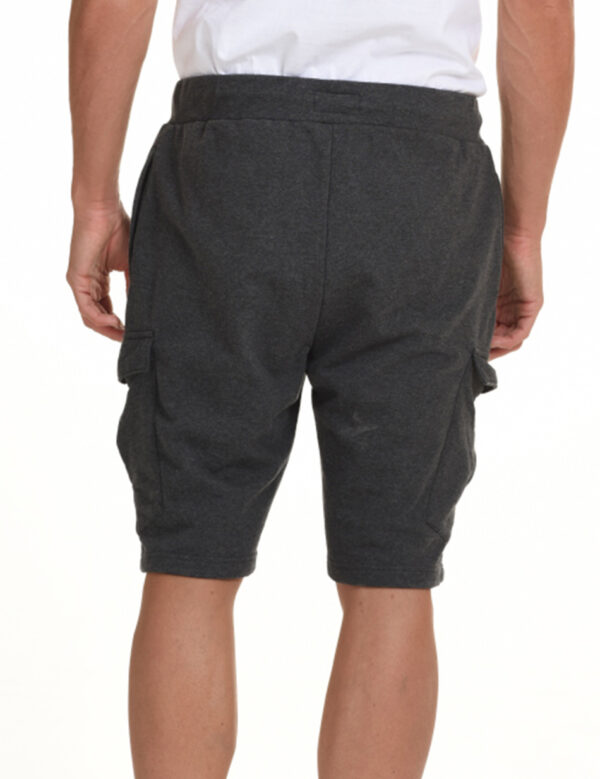 Biston fashion ανδρική βερμούδα φούτερ cargo 45-221-008 ANTHRACITE