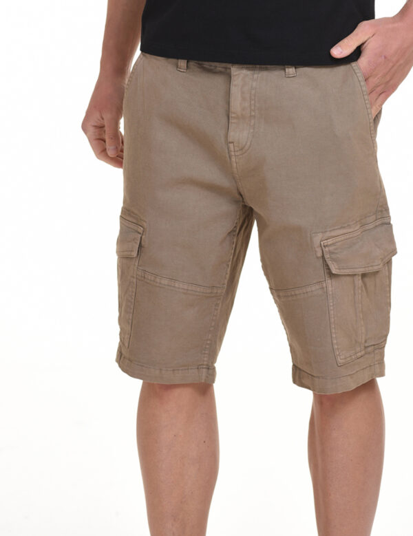 Biston fashion ανδρική βερμούδα cargo 45-221-015 DK BEIGE