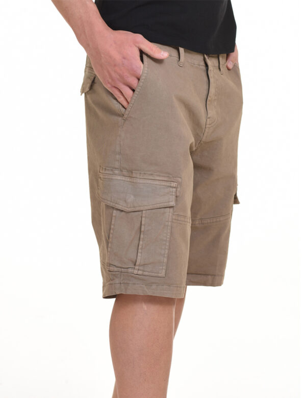 Biston fashion ανδρική βερμούδα cargo 45-221-015 DK BEIGE