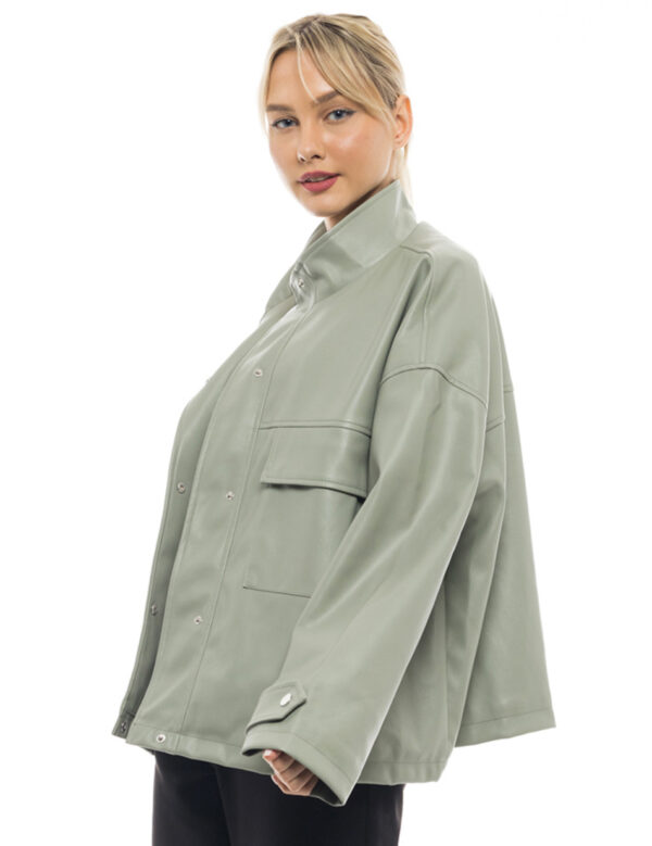 Biston fashion γυναικείο κοντό πανωφόρι 47-101-007 MINT