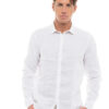 Smart fashion ανδρικό λινό πουκάμισο 47-203-002 WHITE