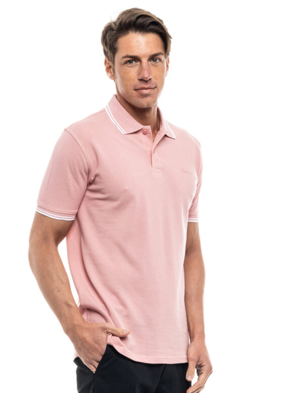 Biston fashion ανδρικό polo shirt 47-206-010 PINK