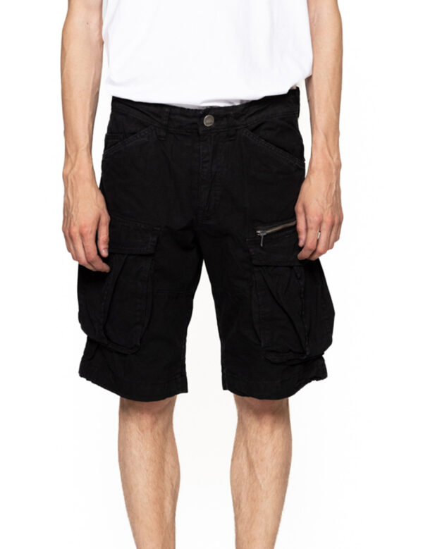 Biston fashion ανδρική βερμούδα cargo 47-221-001 BLACK