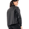 Splendid fashion γυναικείο πανωφόρι από δερματίνη 49-101-008 BLACK