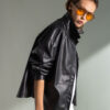 Splendid fashion γυναικείο πανωφόρι από δερματίνη 49-101-008 BLACK