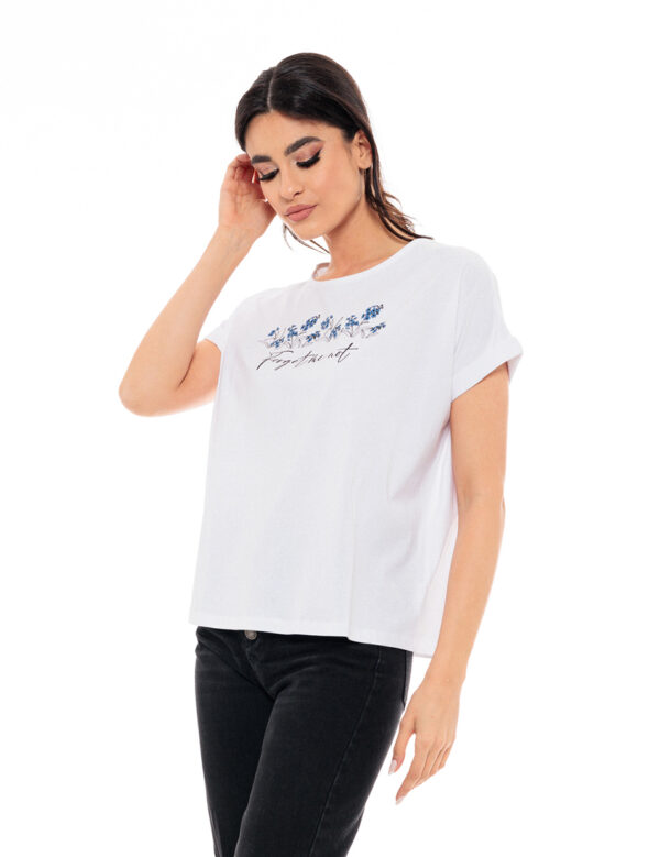 Biston fashion γυναικείο top 49-106-020 WHITE
