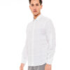 Smart fashion ανδρικό λινό πουκάμισο 49-203-003 WHITE