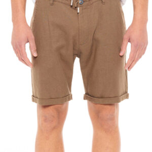 Splendid fashion ανδρική λινή βερμούδα chinos 45-221-020 OFF WHITE STRIPED