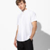 Smart fashion ανδρικό λινό K/M πουκάμισο με mao γιακά 51-203-008 WHITE