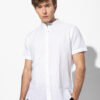 Smart fashion ανδρικό λινό K/M πουκάμισο με mao γιακά 51-203-008 WHITE