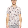 Smart fashion ανδρικό allover πουκάμισο με γιακά 51-203-010 OFF WHITE ALLOVER