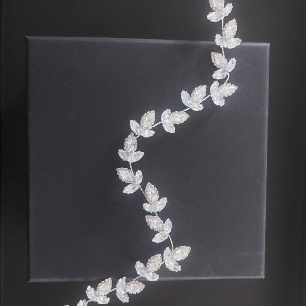 Ro Accessories Νυφική Κουάφ με Ζιργκόν 28 Cm 30-0024