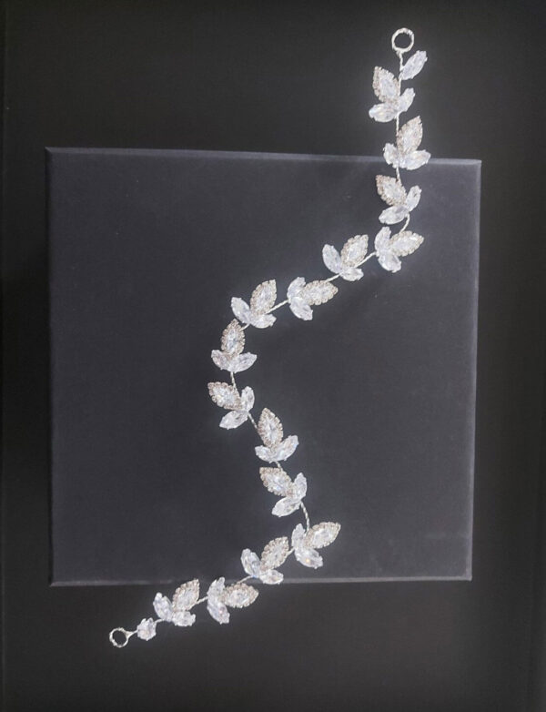 Ro Accessories Νυφική Κουάφ με Ζιργκόν 28 Cm 30-0024