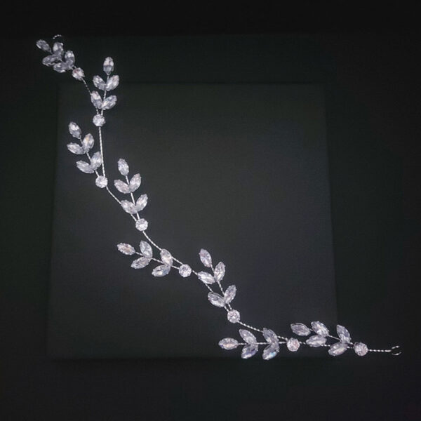 Ro Accessories Νυφική Κουάφ με Ζιργκόν 28 Cm 30-0025