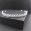 Ro Accessories Νυφική Κουάφ  Φύλλα Με Στρας & Πέρλα Λεπτομέρειες 32 Cm 30-0001 Ασημί