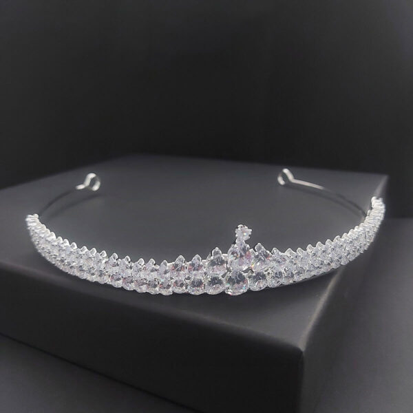 Ro Accessories Νυφική Κουάφ  Φύλλα Με Στρας & Πέρλα Λεπτομέρειες 32 Cm 30-0001 Ασημί
