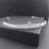 Ro Accessories Νυφική Κουάφ  Φύλλα Με Στρας & Πέρλα Λεπτομέρειες 32 Cm 30-0001 Ασημί