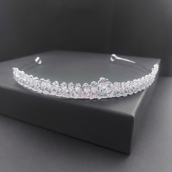Ro-Ro Accessories Νυφική Τιάρα Μαλλιών με Zircon 2cm 30-0051