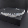 Ro Accessories Νυφική Κουάφ  Φύλλα Με Στρας & Πέρλα Λεπτομέρειες 32 Cm 30-0001 Ασημί