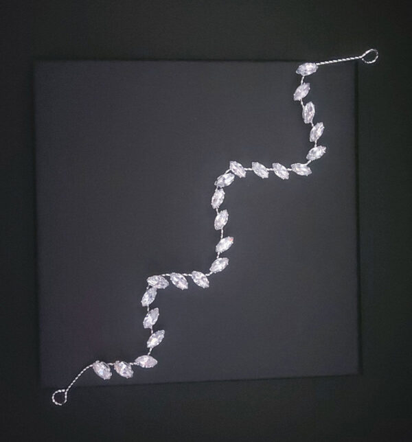 Ro Accessories Νυφική Κουάφ με Ζιργκόν 28 Cm 30-0056