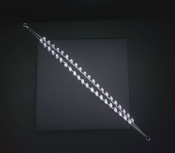 Ro Accessories Νυφική Κουάφ με Ζιργκόν 28 Cm 30-0057