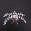 Ro Accessories Νυφική Κουάφ  Φύλλα Με Στρας & Πέρλα Λεπτομέρειες 32 Cm 30-0001 Ασημί