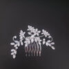 Ro Accessories Νυφική Κουάφ  Φύλλα Με Στρας & Πέρλα Λεπτομέρειες 32 Cm 30-0001 Ασημί