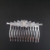 Ro Accessories Νυφική Κουάφ  Φύλλα Με Στρας & Πέρλα Λεπτομέρειες 32 Cm 30-0001 Ασημί