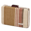 Ψάθινο τσαντάκι clutch -21896 - Καφέ