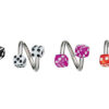 Sequoia Σκουλαρίκι Piercing Ατσάλι  I-01042 (1.2*8*3*3)  set 4 τεμ