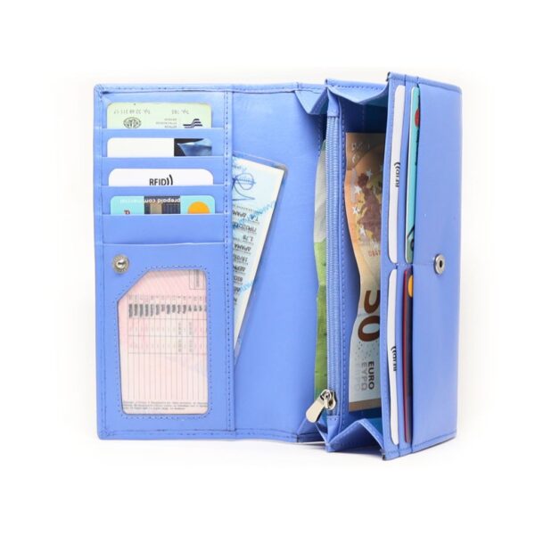 MENTZO L310 BLUE RFID ATHENA ΔΕΡΜΑΤΙΝΟ ΠΟΡΤΟΦΟΛΙ