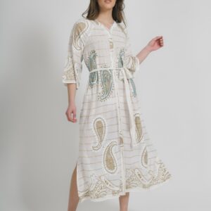 BLE ΚΑΦΤΑΝΙ ΜΑΚΡΥ ΜΠΛΕ/ΓΑΛΑΖΙΟ ΜΕ ΣΧΕΔΙΑ ONE SIZE (100 % COTTON)