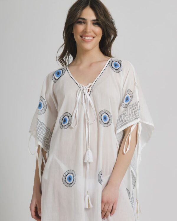BLE ΚΑΦΤΑΝΙ ΣΕ ΛΕΥΚΟ ΧΡΩΜΑ ΜΕ ΣΧΕΔΙΑ ONE SIZE (100% COTTON)