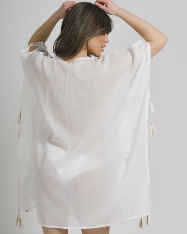 BLE ΚΑΦΤΑΝΙ ΣΕ ΛΕΥΚΟ ΧΡΩΜΑ ΜΕ ΣΧΕΔΙΑ ONE SIZE (100% COTTON)