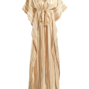 BLE ΚΙΜΟΝΟ ΜΑΚΡΥ ΣΕ ΛΕΥΚΟ/ΧΡΥΣΟ ΧΡΩΜΑ ONE SIZE (100%COTTON)