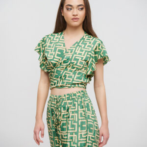 BLE ΦΟΡΕΜΑ/ΚΑΦΤΑΝΙ ΛΕΥΚΟ/ΜΠΛΕ ΜΕ ΧΑΝΤΡΕΣ M/L (100% COTTON)