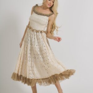 BLE ΦΟΡΕΜΑ ΜΑΚΡΥ ΜΠΛΕ L/XL (28%SILK / 72%CREPE)