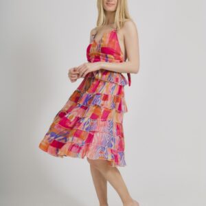 BLE ΦΟΡΕΜΑ/ΚΑΦΤΑΝΙ ΜΑΚΡΥ ΜΠΕΖ/ΜΑΥΡΟ ONE SIZE (POLYSATIN)