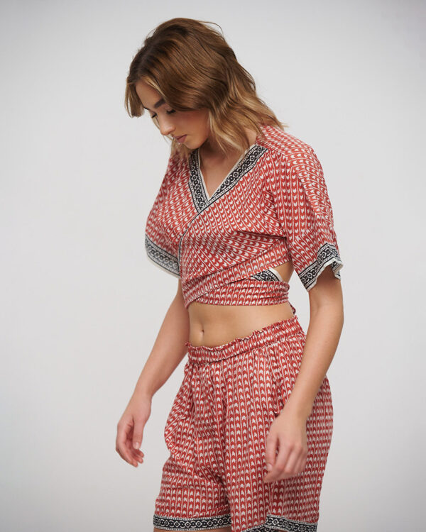 BLE ΤΟΠ ΚΟΝΤΟ ΔΕΤΟ ΚΟΚΚΙΝΟ/ΛΕΥΚΟ/ΜΑΥΡΟ ONE SIZE (100% COTTON)