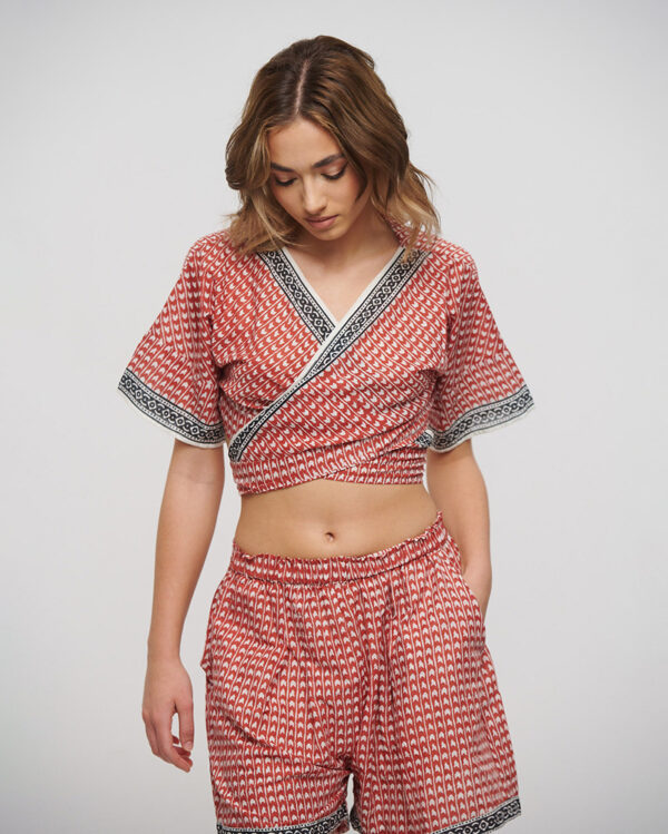 BLE ΤΟΠ ΚΟΝΤΟ ΔΕΤΟ ΚΟΚΚΙΝΟ/ΛΕΥΚΟ/ΜΑΥΡΟ ONE SIZE (100% COTTON)