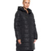 Splendid fashion γυναικείο μακρύ μπουφάν με κουκούλα 52-101-095 BLACK