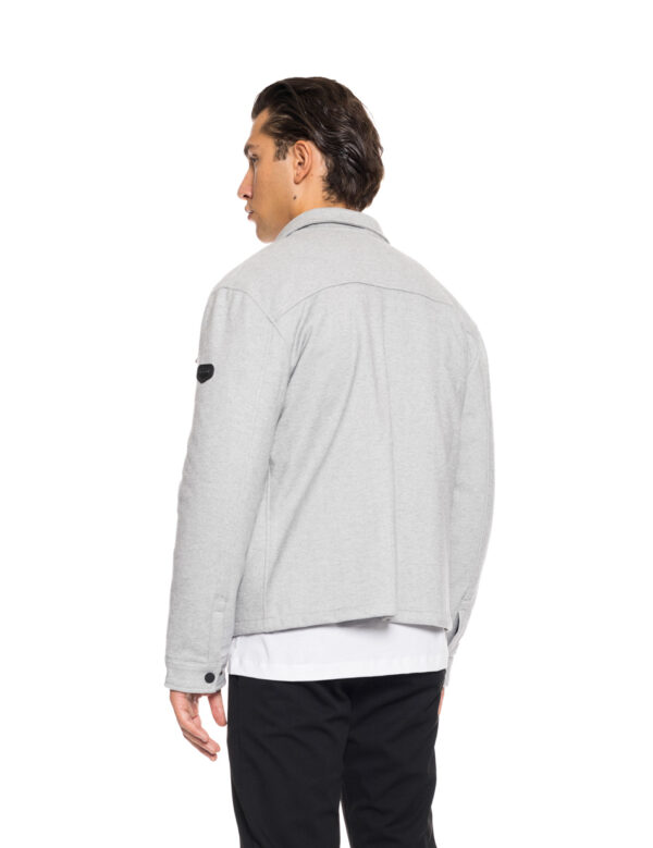 Biston fashion ανδρικό κοντό μπουφάν με γιακά και κουμπιά 52-201-106 LT GREY