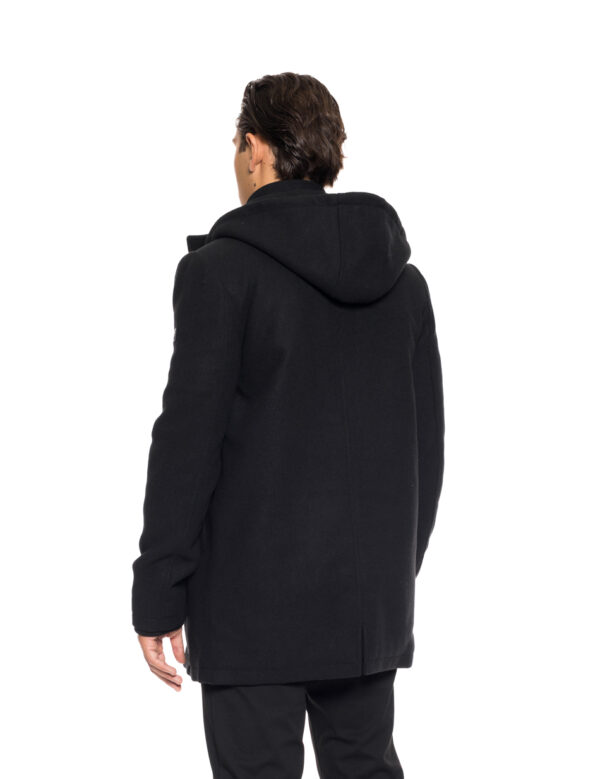 Biston fashion ανδρικό demi πανωφόρι με αποσπώμενη κουκούλα 52-201-123 BLACK