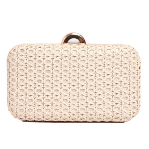 Ψάθινο τσαντάκι clutch -21897 - Πορτοκαλί