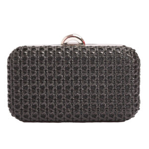 Ψάθινο τσαντάκι clutch -21897 - Πορτοκαλί